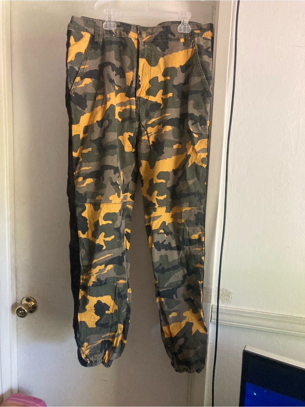 American Bazi Yellow & Green Camo Cargo Pants